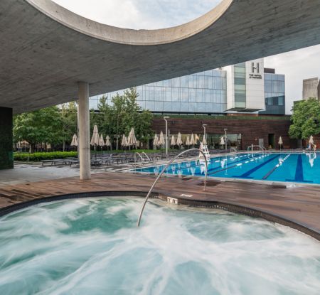 Outdoor pool at the Hotel at Midtown.